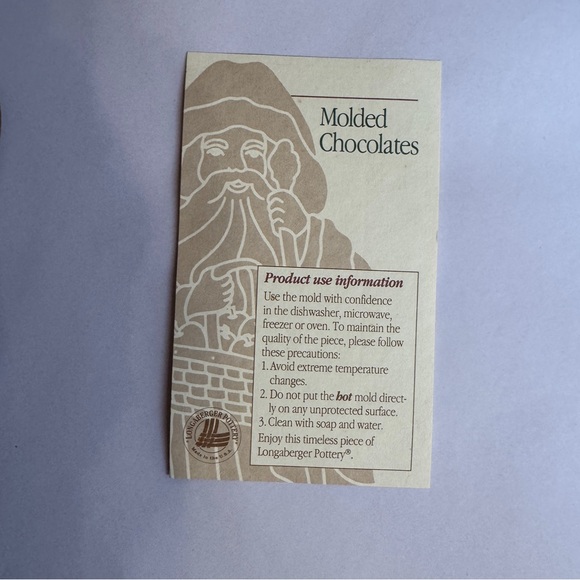 Longaberger Pottery Vintage Christmas Cookie Molds St Nick Kriss Kringle Set - Picture 10 of 14